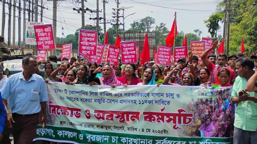 tea workers demand arrears payment