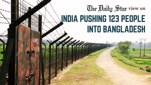 india pushing 123 people into bangladesh