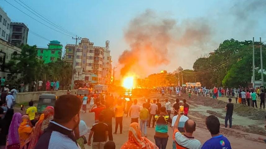 Brahmanbaria gas cylinder truck explosion