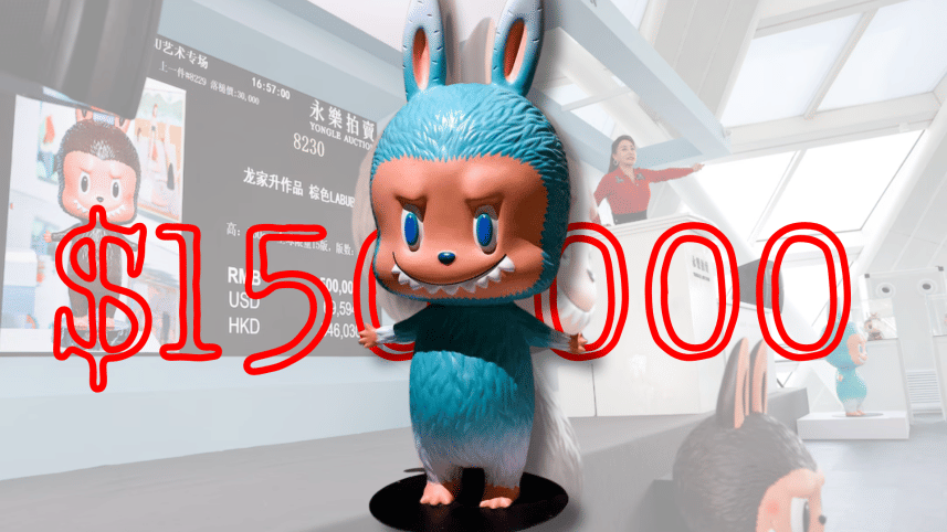 Human-sized Labubu doll fetches over $150,000 at Beijing auction