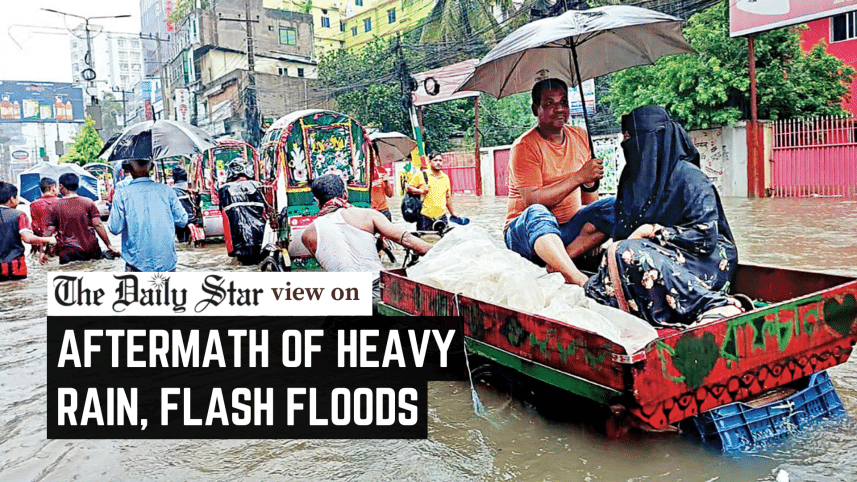 aftermath of heavy rain and flash floods