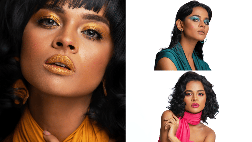 Elevate your summer look with bright teal and turquoise makeup