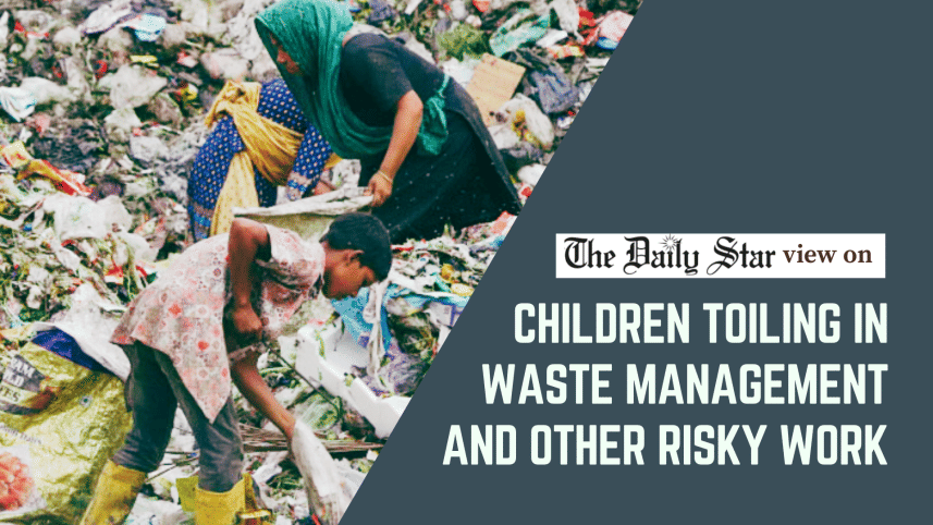 Children toiling in waste management and other hazardous work