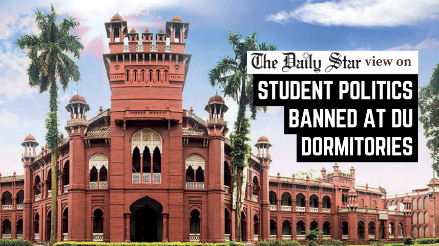 student politics banned at du dormitories