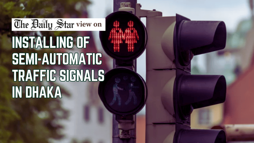 installing of semi-automatic traffic signals in dhaka