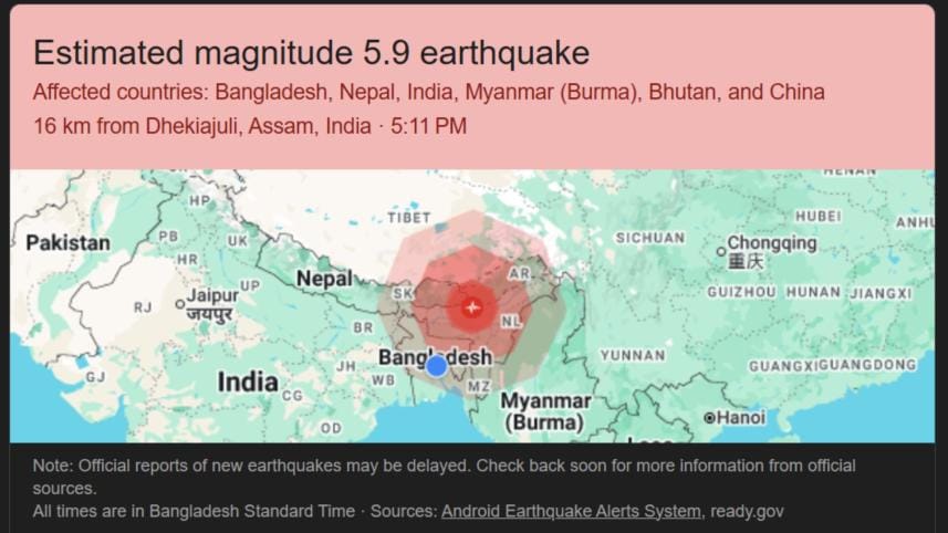 earthquake in Dhaka