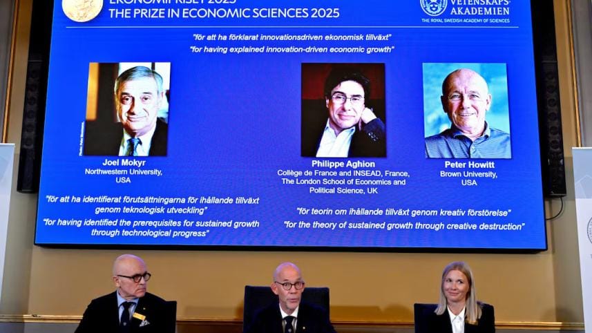 Trio wins Nobel prize in economics 2025