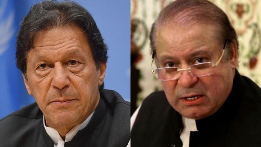 Pakistan ex-PMs and bitter rivals Sharif and Khan both claim poll win