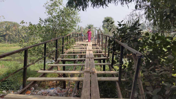 Bagerhat Residents Risk Lives Daily on Decaying Wooden Bridge.jpg