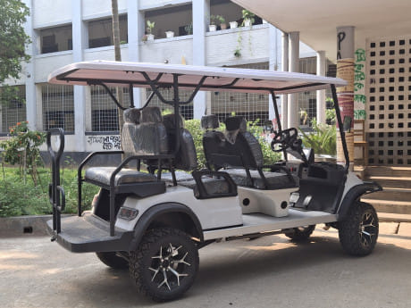 electric shuttle bus service at Dhaka University