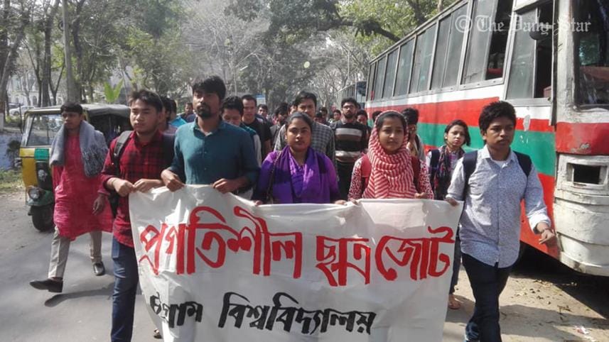 BCL men attack CU protesters 