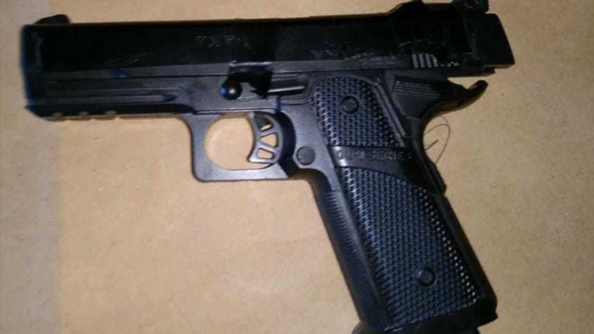 Such kind of toy pistols are used to eject small spherical rubber balls 