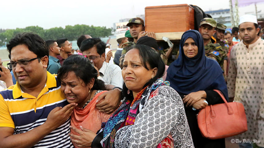 US-Bangla Airlines plane crash dead body