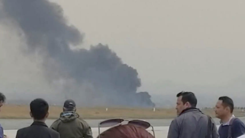 US-Bangla plane crash photos