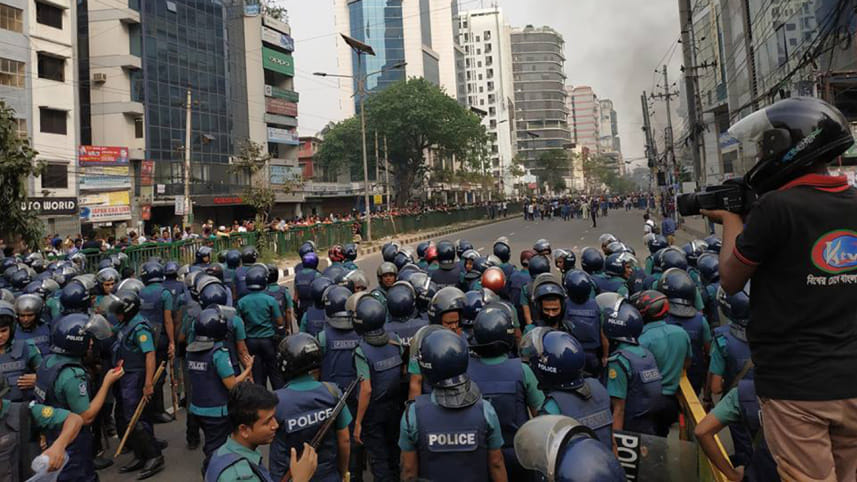 BNP men torch vehicles