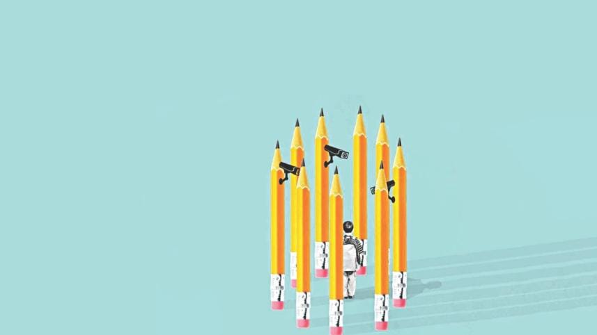 Students under Microscope