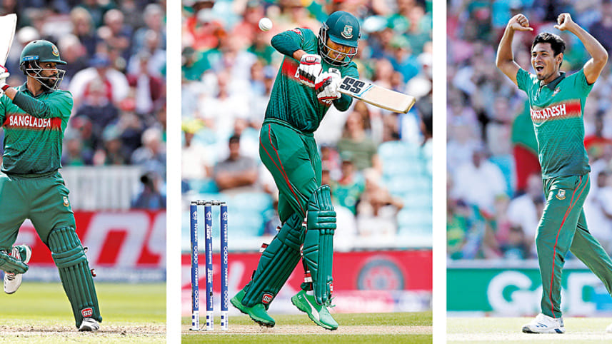 Tamim Iqbal, Soumya Sarkar, Mustafizur Rahman
