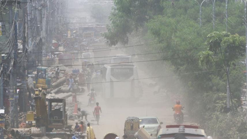 serious dust pollution