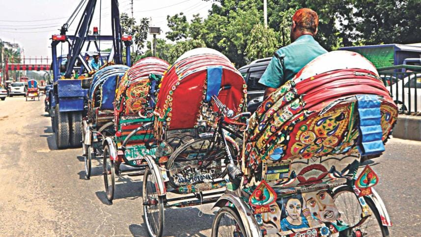 some of the rickshaws were without permits