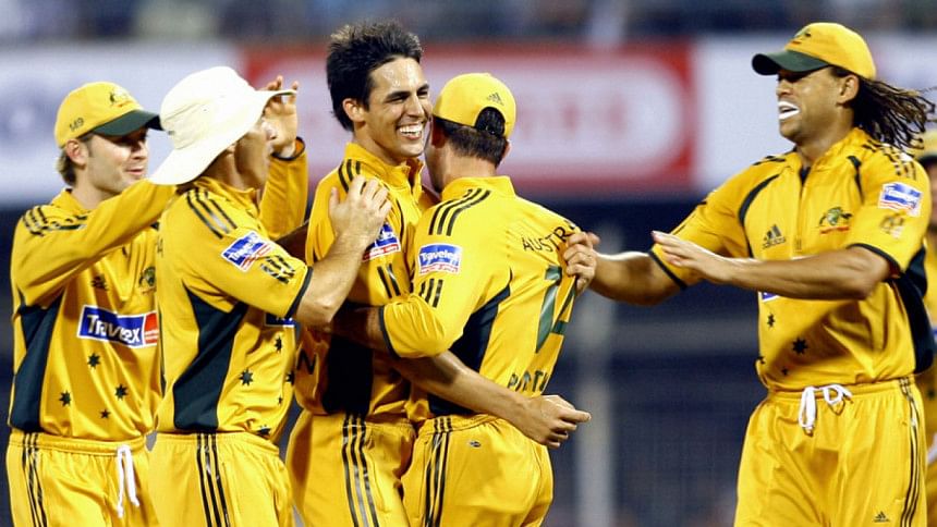 Mitchell Johnson was Australia's fifth-choice fast bowler in the 2007 squad Mitchell Johnson