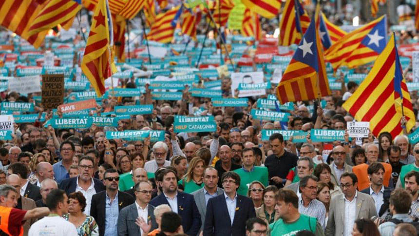 Catalan leader blasts Spain move to sack separatists Catalan leader blasts Spain move to sack separatists