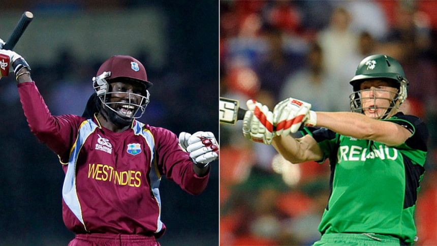 Chris Gayle and Kevin O'Brien Chris Gayle and Kevin O'Brien may star during Monday's Ireland vs West Indies match.