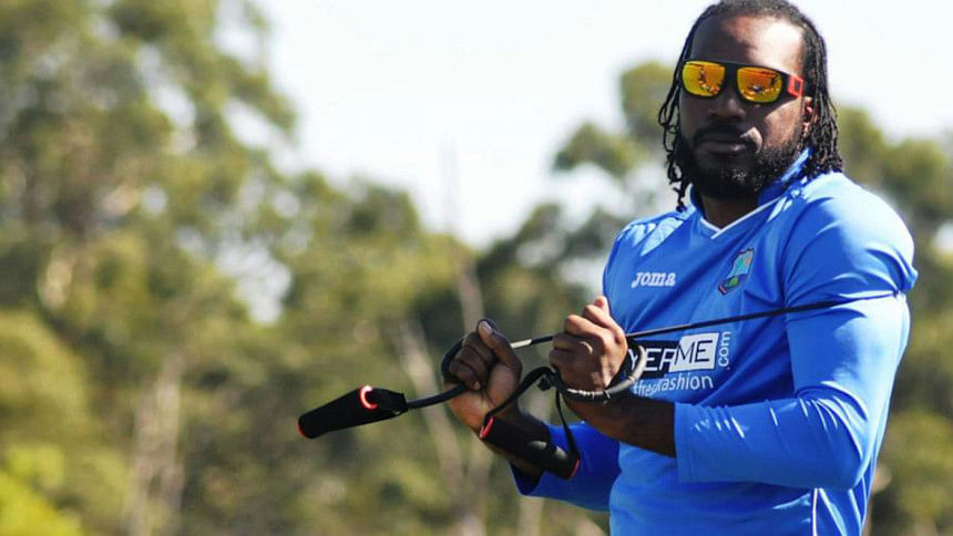 Chris Gayle training Chris Gayle training ahead of World Cup match
