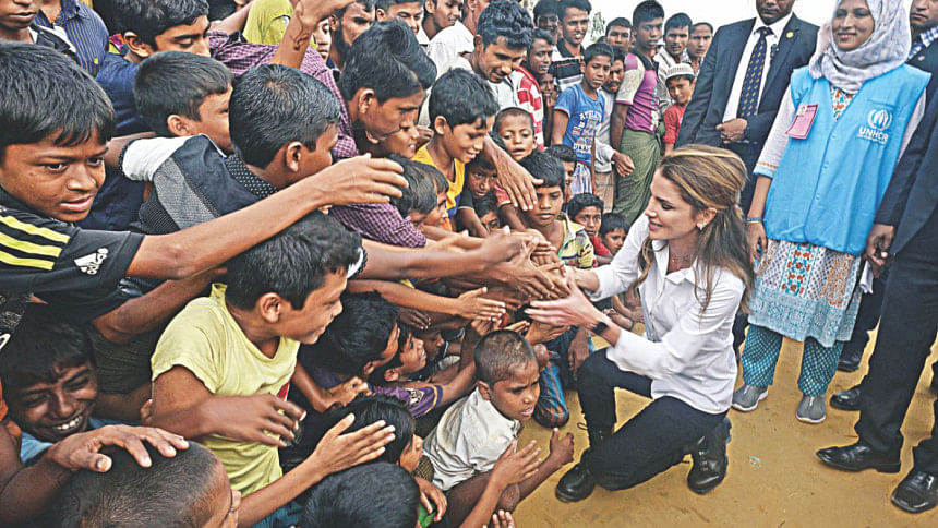 Jordan Queen visits Rohingya Camp Jordan Queen visits Rohingya Camp