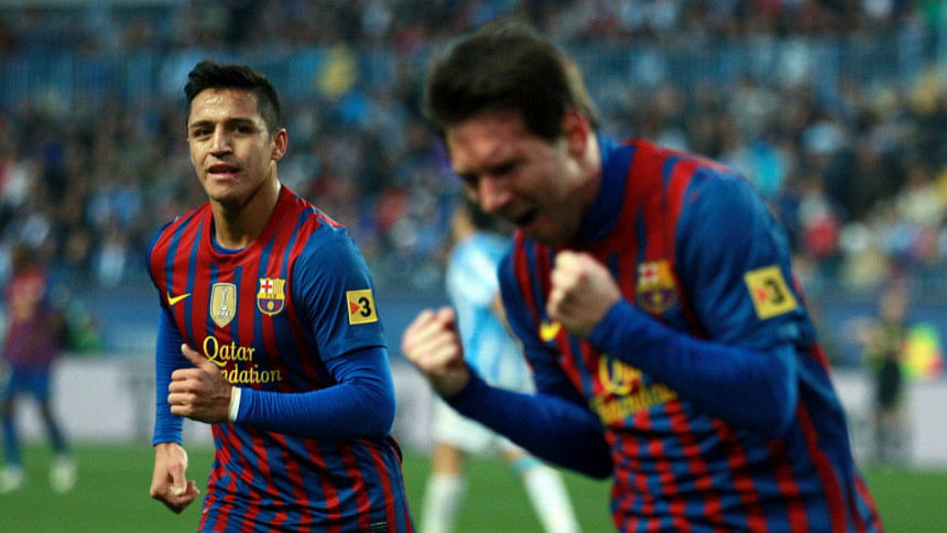 Alexis Sanchez and Lionel Messi Alexis Sanchez and Lionel Messi