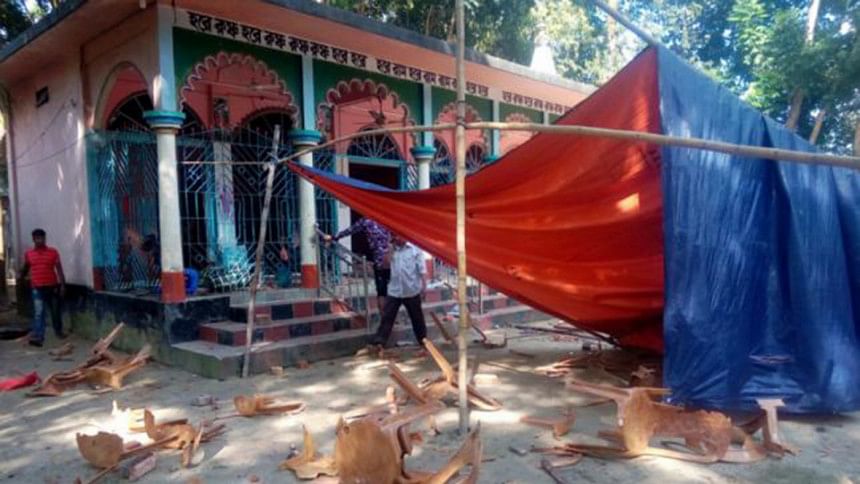 A vandalised temple in Nasirnagar upazila of Brahmanbaria A vandalised temple in Nasirnagar upazila of Brahmanbaria