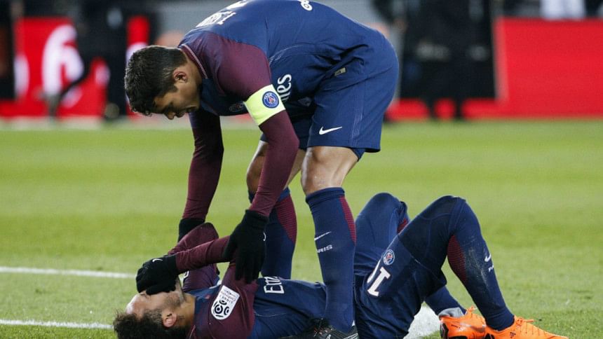 Thiago Silva and Neymar Jr Thiago Silva and Neymar Jr