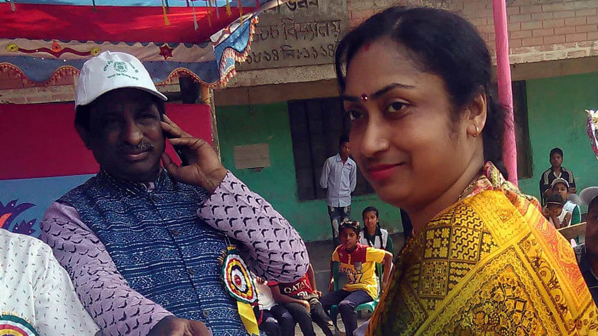 Rathish Chandra Bhowmik and his wife Snigdha Sarkar Dipa Rathish Chandra Bhowmik and his wife Snigdha Sarkar Dipa