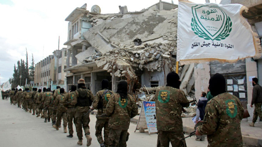 Syria prison air strike Syria prison air strike
