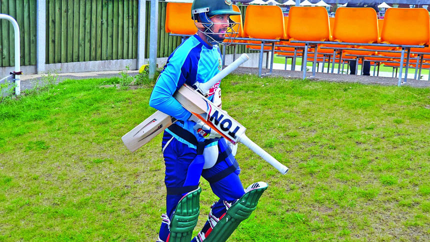 Sabbir Rahman in ICC World Cup Training Camp Bangladesh Batsman Sabbir Rahman in ICC World Cup Training Session