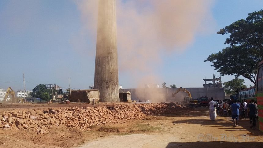 A mobile court conducts a drive against illegal brick kilns in Savar A mobile court conducts a drive against illegal brick kilns in Savar