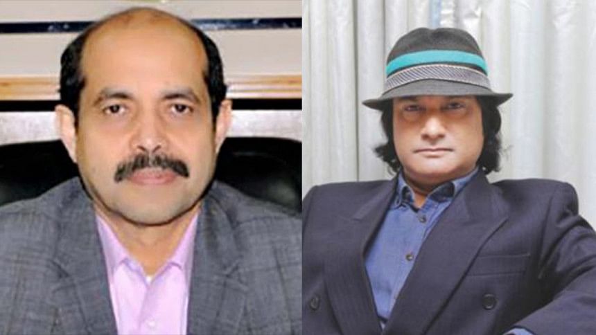 Musician Shafin Ahmed and Awami Legaue candidate Atiqul Islam Musician Shafin Ahmed and Awami Legaue candidate Atiqul Islam