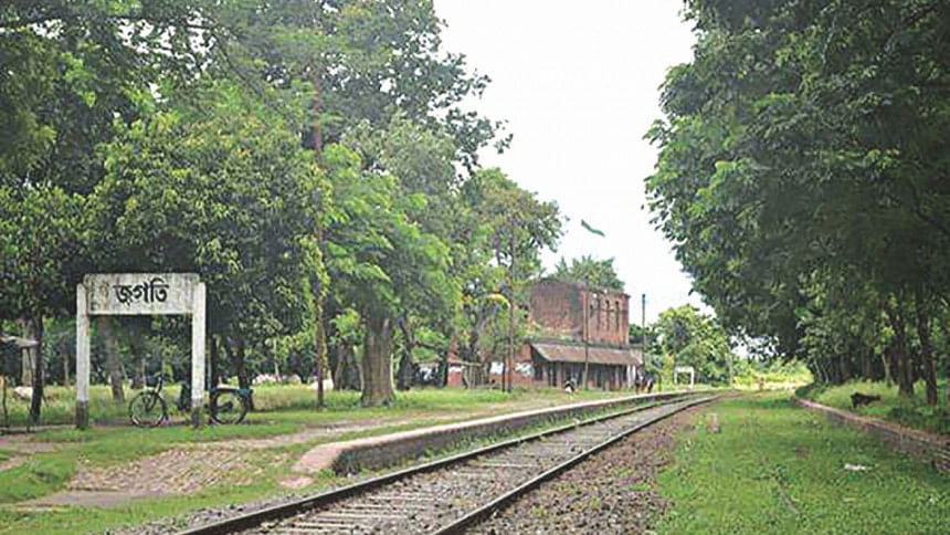 Jagotee railway station in Kushtita Jagotee railway station in Kushtita