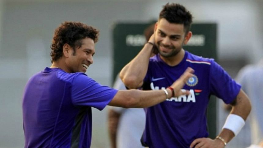 Sachin Tendulkar and Virat Kohl Sachin Tendulkar and Virat Kohl