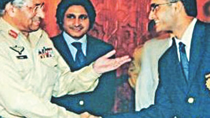 Pakistan Ex-President Pervez Musharraf with Indian Legendary Cricketer Sourav Ganguly Pakistan Ex-President Pervez Musharraf with Indian Legendary Cricketer Sourav Ganguly