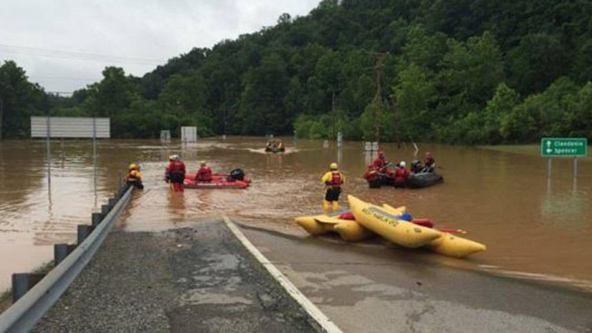 West Virginia flood US flood, West Virginia flood, Emergency crew