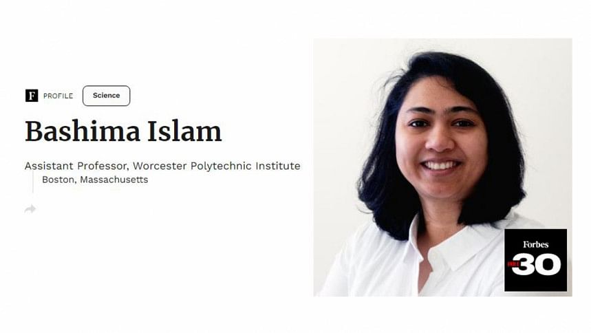 Bangladeshi engineer Bashima named in Forbes Bangladeshi engineer Bashima named in Forbes