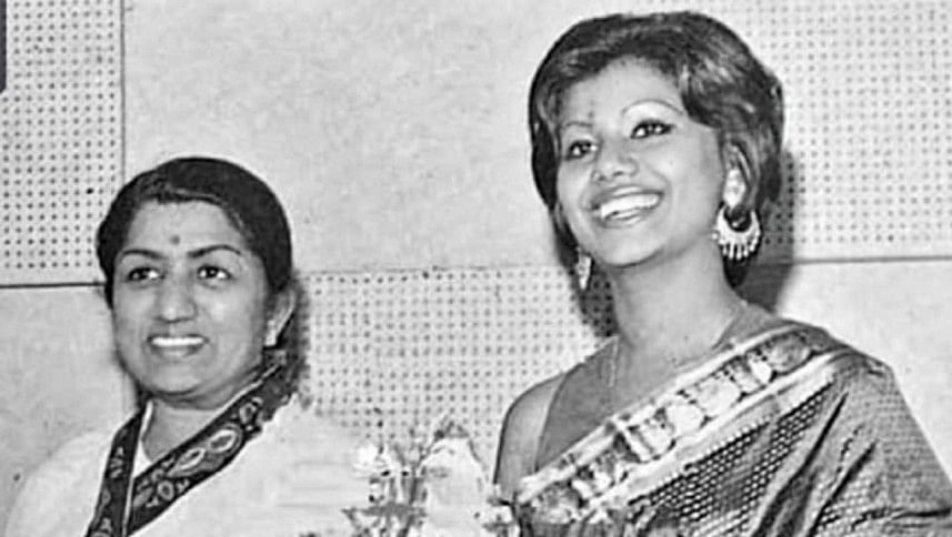 Lata Mangeshkar and Runa Laila Lata Mangeshkar and Runa Laila