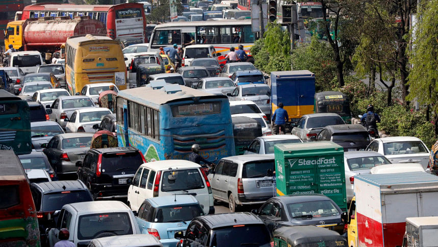 Traffic Jam in Dhaka City Today Traffic Jam in Dhaka