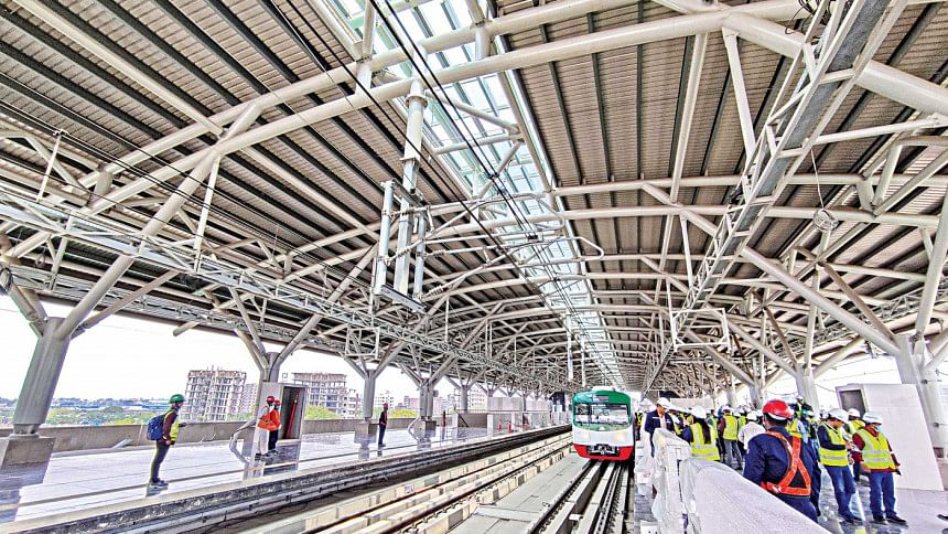 A peek into Uttara north metro rail station A peek into Uttara north metro rail station
