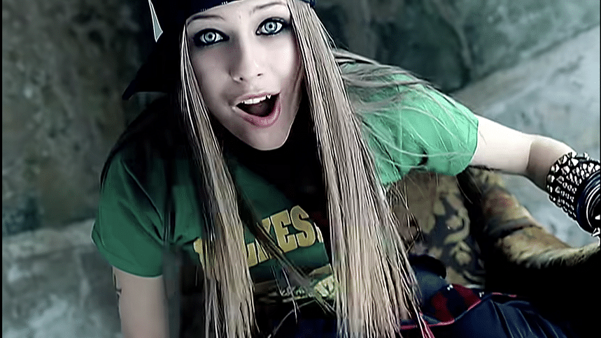 Avril Lavigne from Sk8r Boi music video