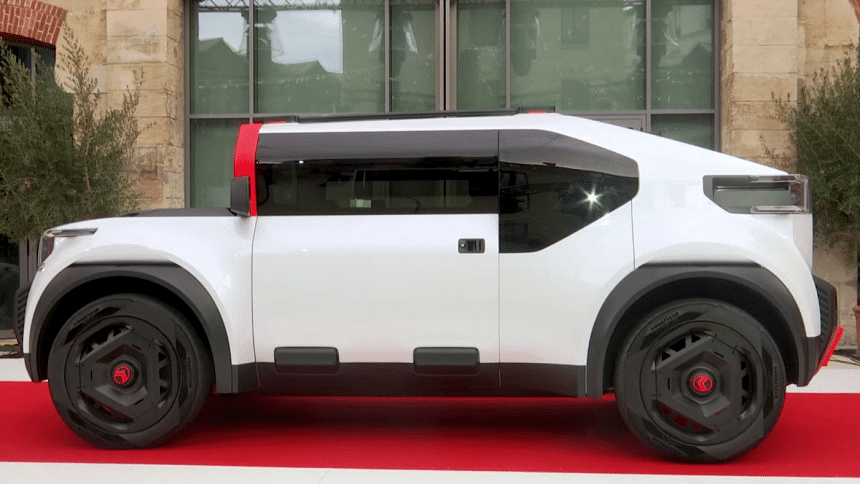 French cardboard car French cardboard car