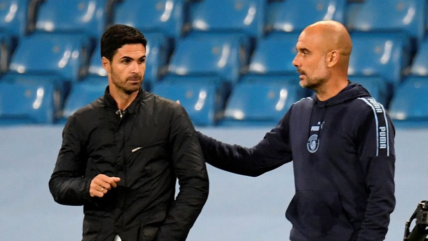 Pep Guardiola, Mimel Arteta, Arsenal, Manchester City,