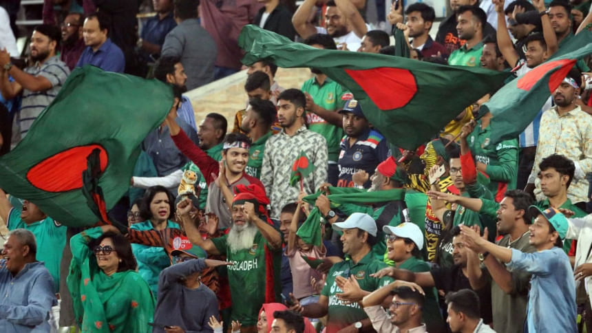 Bangladesh cricket fans celebrating