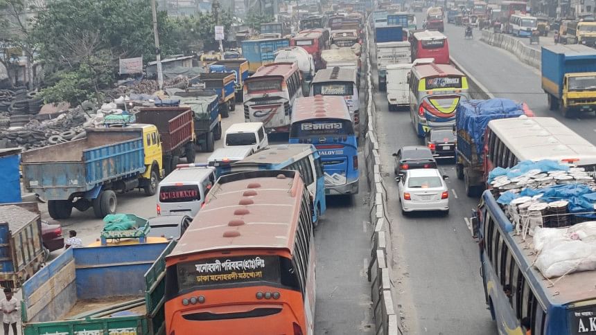 Traffic Jam on Dhaka-Chattogram highway Traffic Jam on Dhaka-Chattogram highway