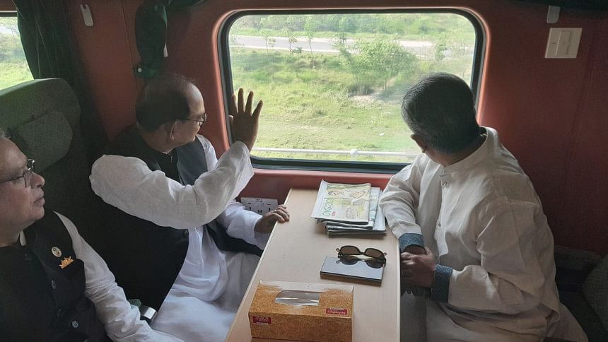 first train trial on Padma Bridge first train trial on Padma Bridge